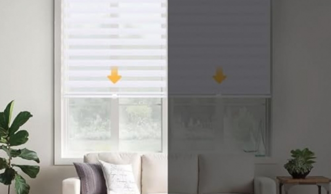 Control light with zebra blinds